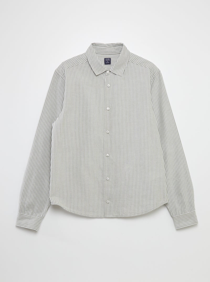 Chemise droite - collection facile à enfiler Vert - Kiabi
