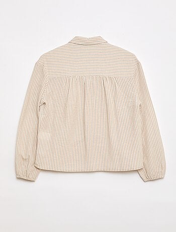 Chemise droite à rayures - Facile à enfiler