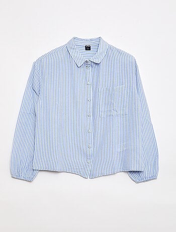 Chemise droite à rayures - Facile à enfiler