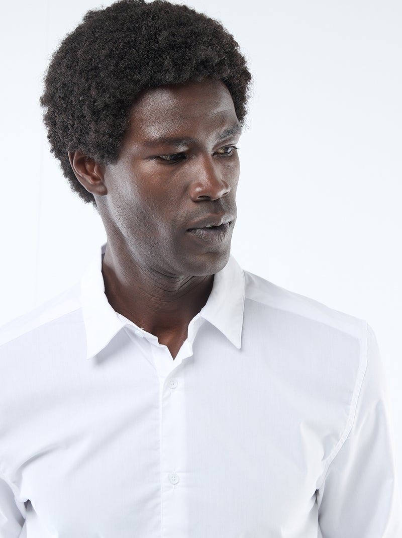 Chemise droite blanche Blanc - Kiabi