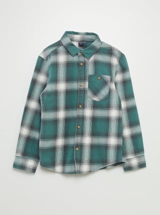 Chemise droite en flanelle