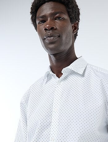 Chemise droite/regular à pois