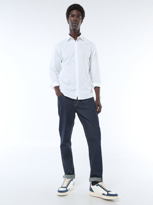 Chemise droite/regular à pois - Kiabi