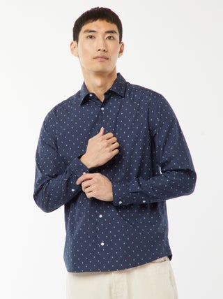 Chemise droite/regular à pois