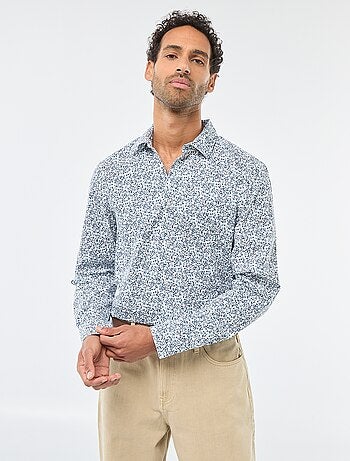 Chemise droite/regular à pois