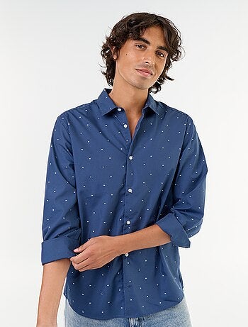 Chemise droite/regular à pois