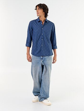 Chemise droite/regular à pois