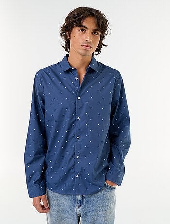 Chemise droite/regular à pois