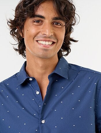 Chemise droite/regular à pois