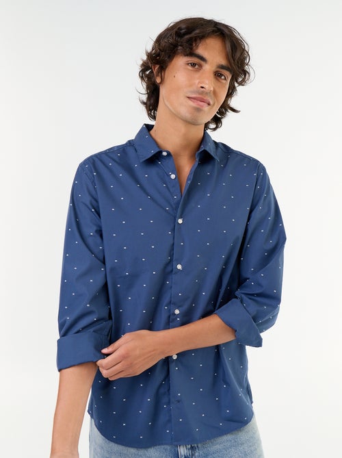 Chemise droite/regular à pois - Kiabi Chemise droite/regular à pois - Kiabi