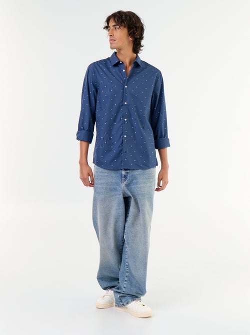 Chemise droite/regular à pois - Kiabi Chemise droite/regular à pois - Kiabi