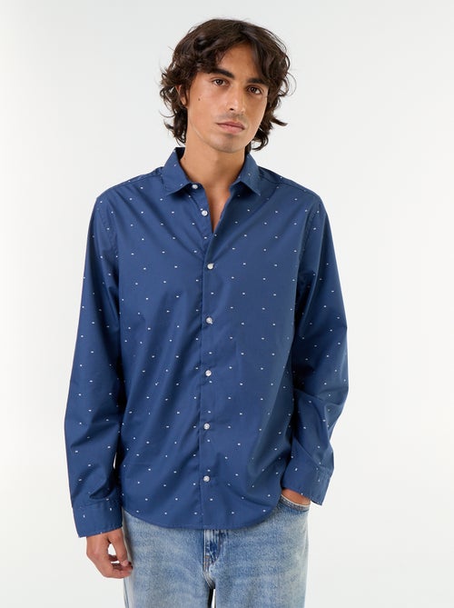 Chemise droite/regular à pois - Kiabi Chemise droite/regular à pois - Kiabi