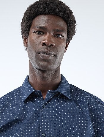 Chemise droite/regular à pois