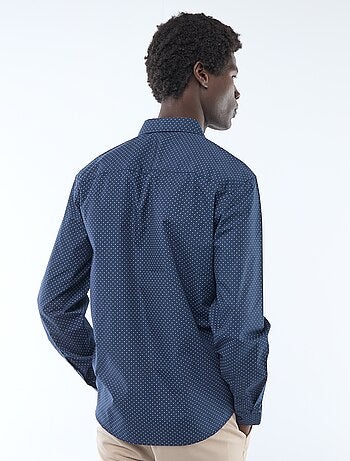 Chemise droite/regular à pois