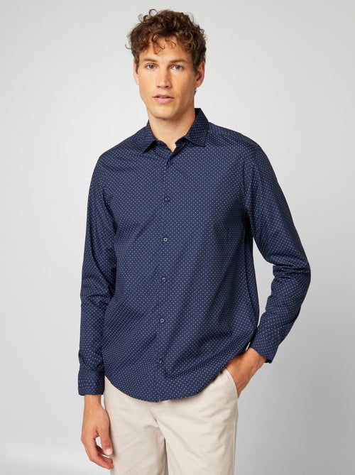Chemise droite/regular à pois - Kiabi