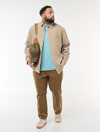 Chemise effet gaufré uni