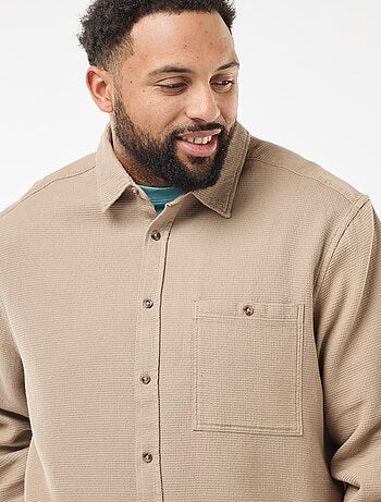 Chemise effet gaufré uni