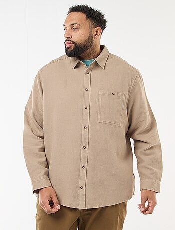 Chemise effet gaufré uni