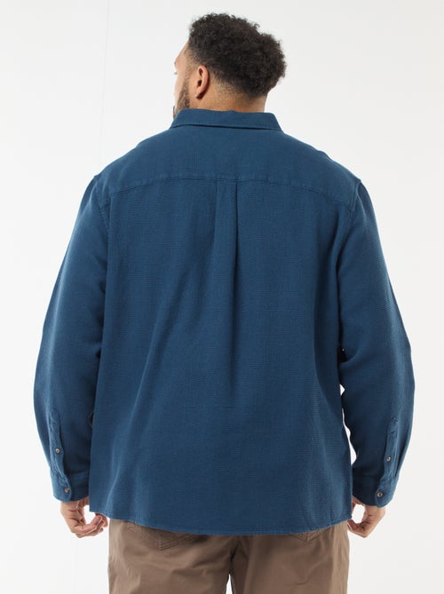 Chemise effet gaufré uni - Kiabi