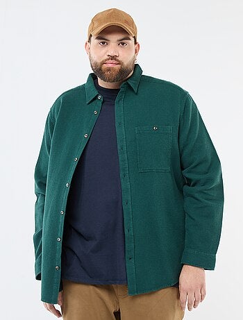 Chemise effet gaufré uni