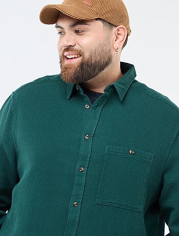 Chemise effet gaufré uni