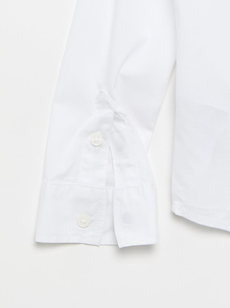 Chemise en coton - collection facile à enfiler Blanc - Kiabi
