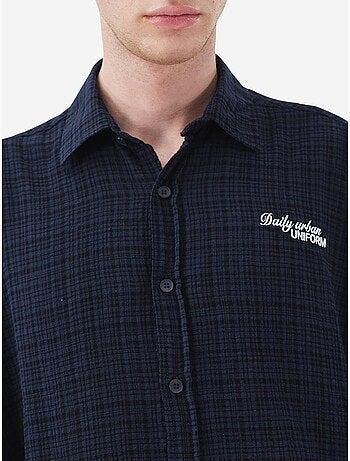 Chemise en coton à carreaux coupe décontractée pour homme giesto