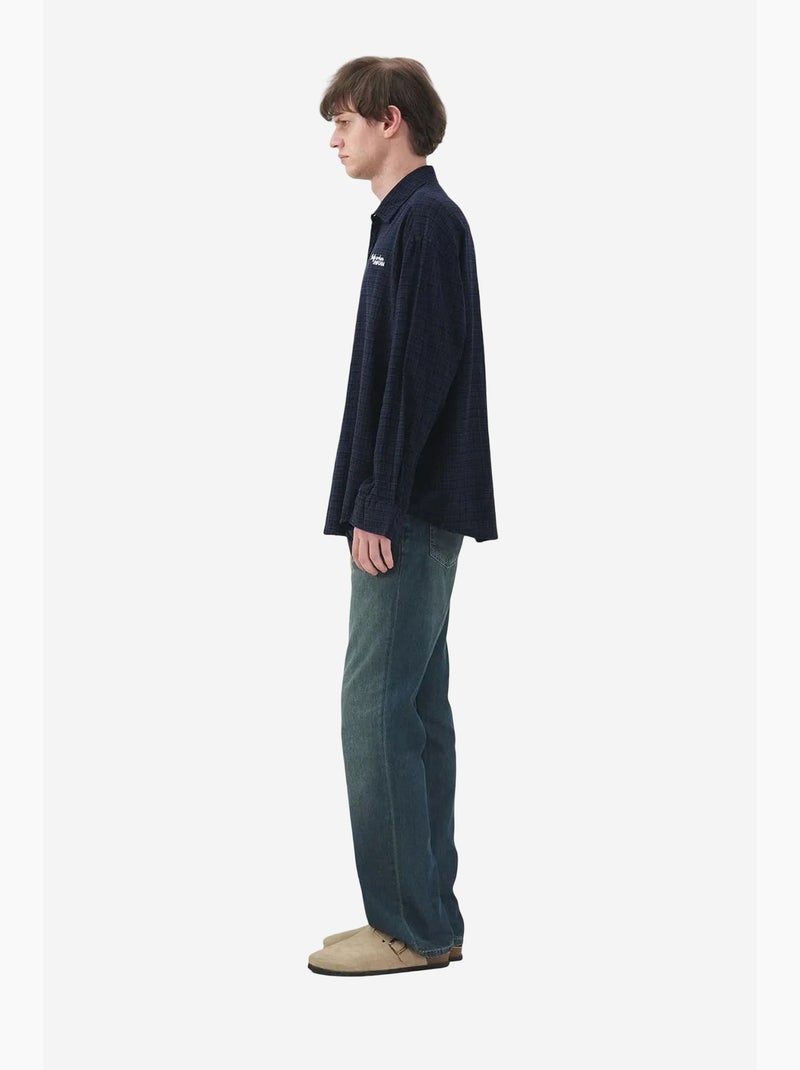 Chemise en coton à carreaux coupe décontractée pour homme giesto Bleu lagon - Kiabi