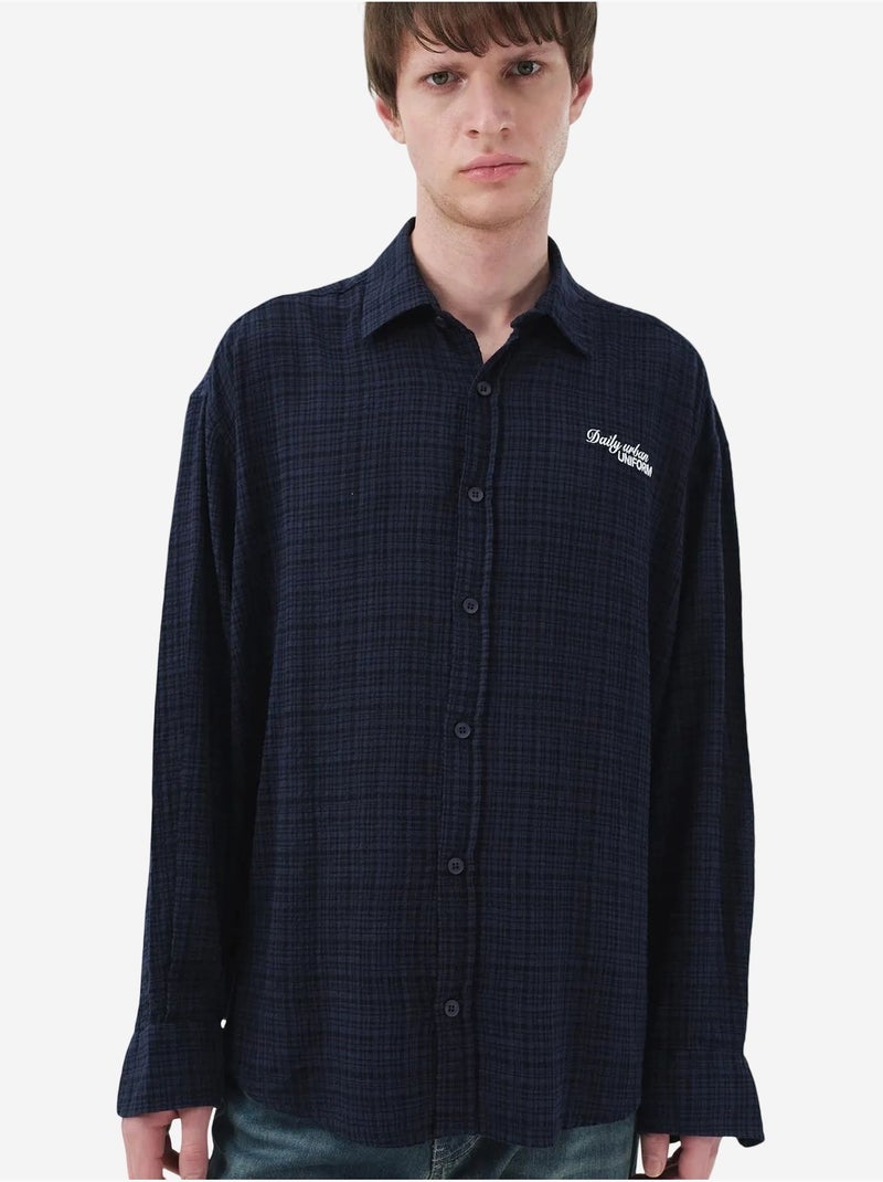 Chemise en coton à carreaux coupe décontractée pour homme giesto Bleu lagon - Kiabi