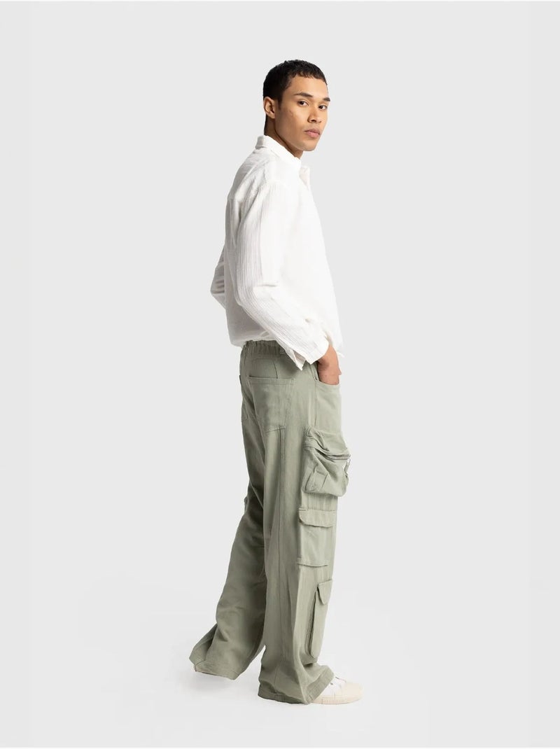 Chemise en coton à manches longues coupe décontractée avec détail nouée giesto Blanc - Kiabi
