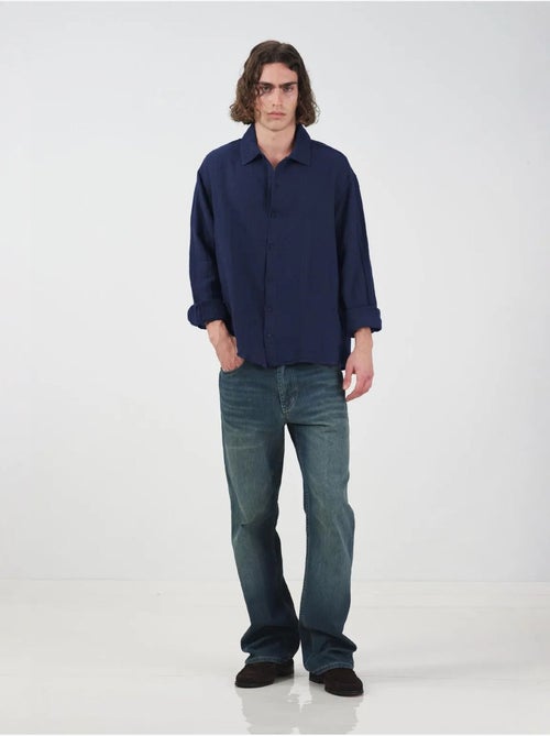 Chemise en coton à manches longues coupe décontractée giesto - Kiabi Chemise en coton à manches longues coupe décontractée giesto - Kiabi