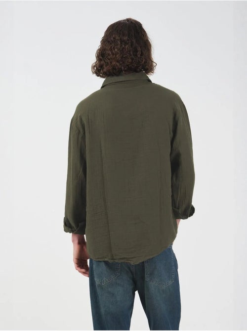 Chemise en coton à manches longues coupe décontractée giesto - Kiabi Chemise en coton à manches longues coupe décontractée giesto - Kiabi