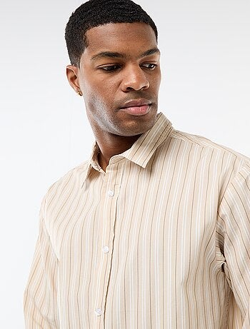 Chemise en coton à motif rayé