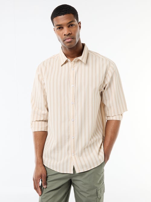 Chemise en coton à motif rayé - Kiabi Chemise en coton à motif rayé - Kiabi