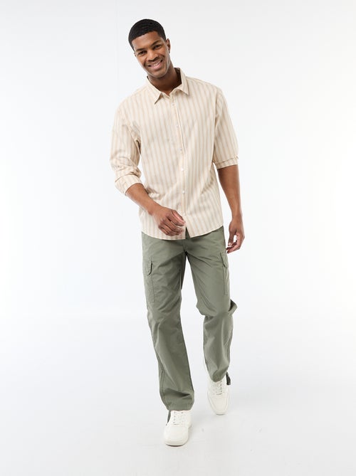 Chemise en coton à motif rayé - Kiabi Chemise en coton à motif rayé - Kiabi