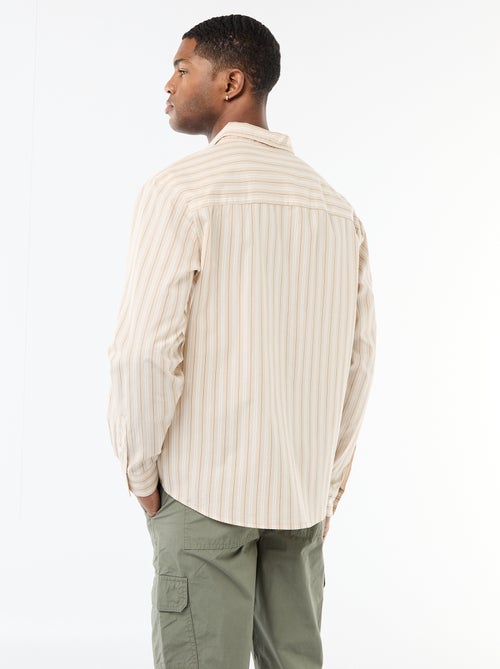Chemise en coton à motif rayé - Kiabi Chemise en coton à motif rayé - Kiabi