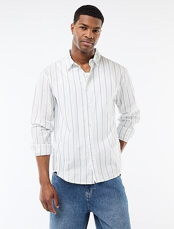 Chemise en coton à motif rayé