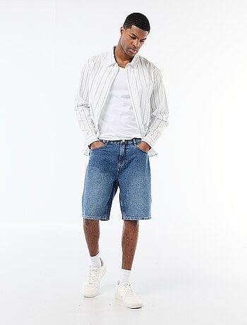 Chemise en coton à motif rayé