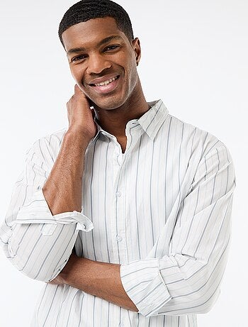 Chemise en coton à motif rayé