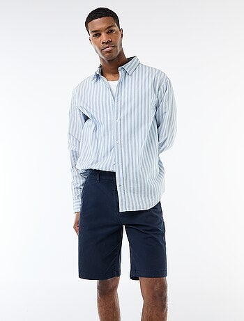 Chemise en coton à motif rayé