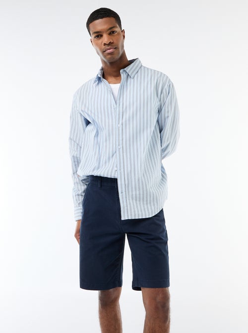 Chemise en coton à motif rayé - Kiabi Chemise en coton à motif rayé - Kiabi