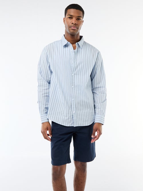 Chemise en coton à motif rayé - Kiabi Chemise en coton à motif rayé - Kiabi