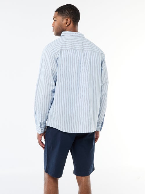 Chemise en coton à motif rayé - Kiabi Chemise en coton à motif rayé - Kiabi