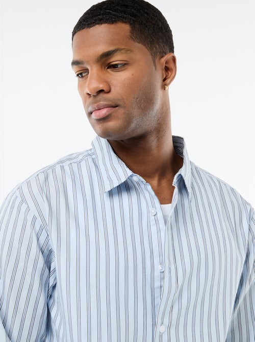 Chemise en coton à motif rayé - Kiabi Chemise en coton à motif rayé - Kiabi