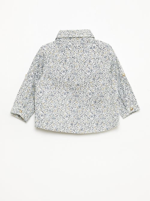 Chemise en coton avec nœud papillon amovible - Kiabi