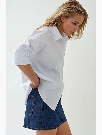 Chemise en coton coupe classique avec détails boutonnés hiccup