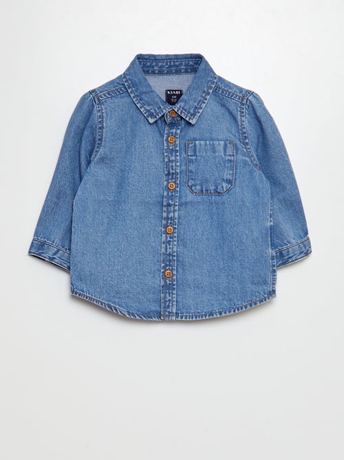 Chemise en coton denim - Kiabi