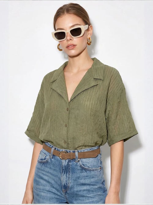 Chemise en coton lucci - Kiabi Chemise en coton lucci - Kiabi