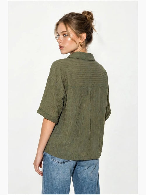 Chemise en coton lucci - Kiabi Chemise en coton lucci - Kiabi