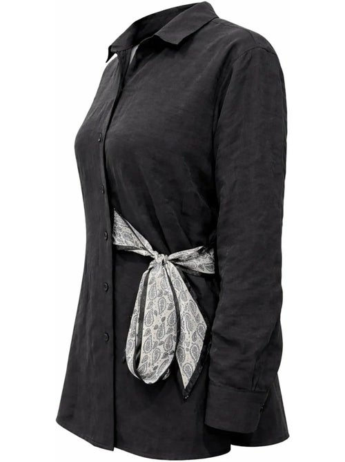Chemise en coton mixray - Kiabi